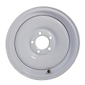 13x4.5 Solid Steel, White Painted Trailer Wheel 5 Lug